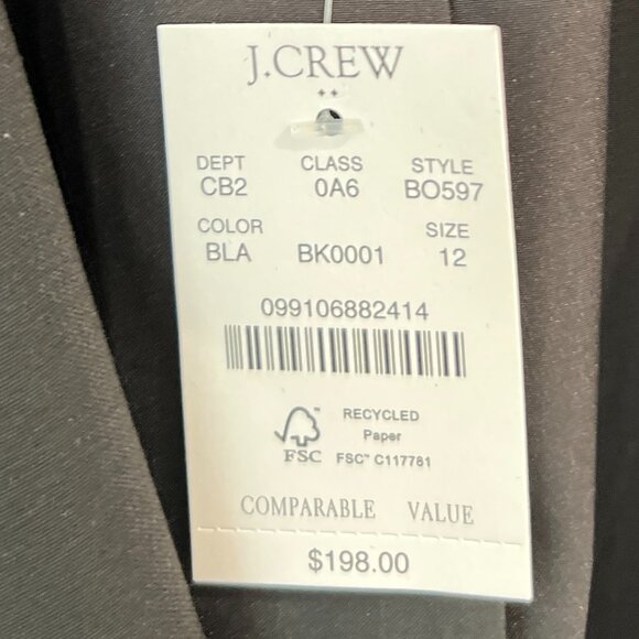 J. Crew Factory - Women's Black Blazer - Size 12 - Picture 5 of 5